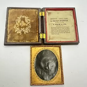 ANTIQUE BROWN OPEN UNION CASE RARE. S. PECK & CO. 1854 New Haven CT - Picture 1 of 19
