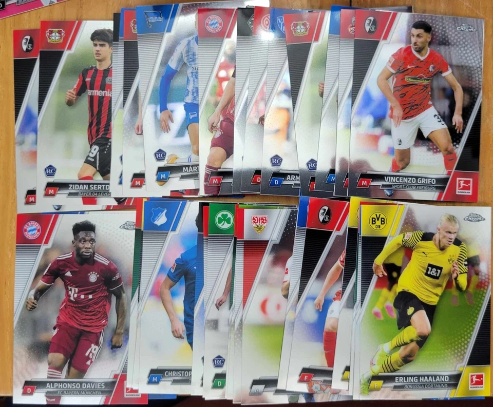 21-22 Topps Bundesliga Chrome Base Card Pick Your Card Finish Complete Set 1-100 - Image 1 of 1