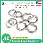 Split Lock Washers 304 Stainless Steel Spring Washer #4 #6 #8 1/4" 5/16" to 1"