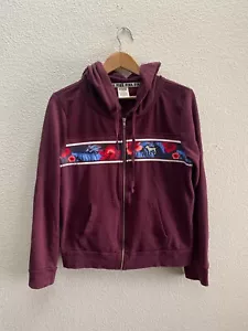 PINK Victoria's Secret Full Zip Lightweight Hoodie Sweatshirt Size Large Floral - Picture 1 of 5