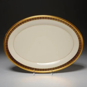 Lenox Tudor Kobaltblau und Gold Ovale Platte 16,25" - Bild 1 von 5