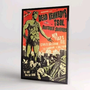 Dead Kennedys Butthole Surfers Starlite Neujahrsplakat 11 x 17 gerahmt - Bild 1 von 2