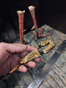 Custom Carved Antler turkey call striker Oak Leaves  Acorn Wild Turkeys CARVING  - Picture 1 of 8
