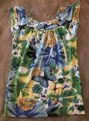 Linda Camisa Mariposa Floral Manga Corta Niñas Talla S (7) Foto 1 de 3