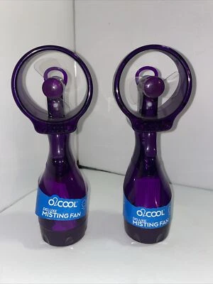 Ventilador de niebla portátil O2COOL Deluxe púrpura que funciona con pilas Foto 1 de 4