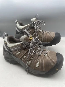 Keen Flint Low Steel Toe Safety Work Shoes Brown 1008823M Womens 8 M - Picture 1 of 10
