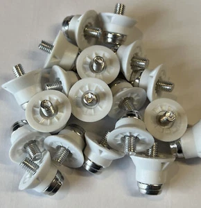 12x Metal-Tipped SG Replacement Football Studs 13/16mm White - Picture 1 of 3