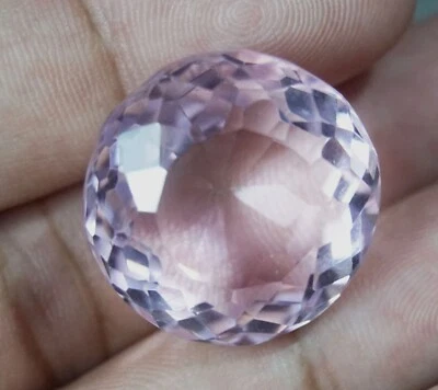 Безупречный натуральный светло-розовый сапфир круглой огранки 18,30 карата сертифицированный драгоценный камень россыпью - Изображение 1 из 4