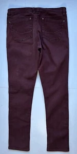 SURPLUS Men's Denim Jeans 34/34 Color Plum Denim Button And Zip Closure Skinny - Picture 1 of 7