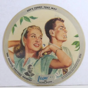 Charlie Shavers Quintet 10" 78rpm Vogue Picture Disc R754 Jazz Utrasonic Clean - Picture 1 of 6