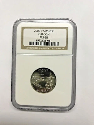 2005-P NGC SMS 25 Cent Oregon MS 68 #7381 - Image 1 of 2