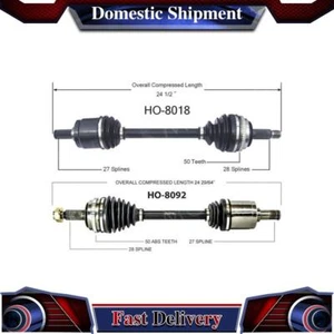 Front Left Right CV Axle Drive Shaft Joint Assembly For 1990 1991 Honda Prelude - Foto 1 di 3