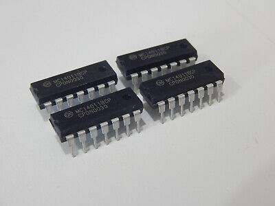 ON SEMI MC14011BCP Quad 2-Input NAND CMOS 14 Pin DIP -LOT OF 4 IC'S - FAST SHIP • 6$