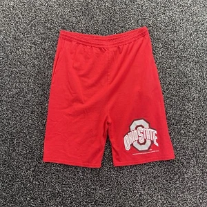 Vintage 90s Ohio State Buckeyes Sweat Shorts Large Nutmeg USA Cotton Pockets - Picture 1 of 8