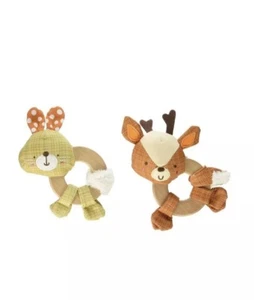 Bright Starts Simply Bright Starts Clutch & Hold Wood Toy *Characters May Vary.. - Picture 1 of 4