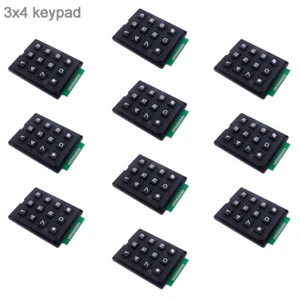 10pcs 12 Key 3x4 Keypad Module Matrix Membrane Array Switch Keyboard for Arduino - Picture 1 of 5