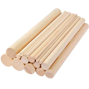 3mm - 50mm Diameter by 300mm Length Hardwood Dowels Poles Rods Craft Sticks - Picture 1 of 6