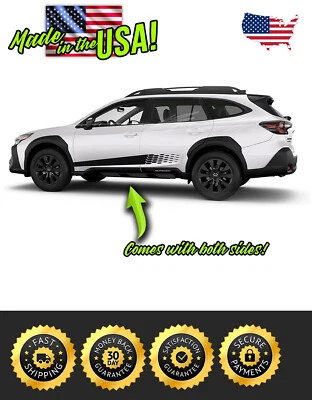 Hex Rocker Door Racing Stripes Decals Fits 2014-2023 Subaru Outback - Image 1 of 2