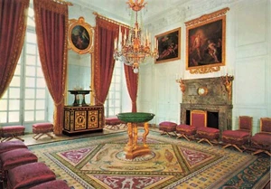 Color Versailles Postcard Le Grand Trianon Salon de Malachites Drawing Room Old - Bild 1 von 2