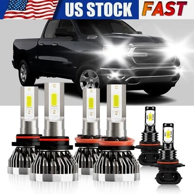 Faros LED Hi Lo para Ram 1500 Classic 2022 bombilla antiniebla súper brillante 6 piezas Foto 1 de 4