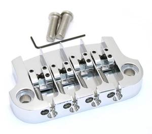 Hipshot Chrome SUPERTONE 3-point Bridge for Gibson® Epiphone® Bass 5G400C - Picture 1 of 2