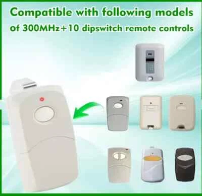 1pc Garage Door Remote control For Linear 10 dip 300MHz 308911 306010 MCS306010 - Image 1 of 4