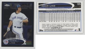 2012 Topps Chrome Black Refractor /100 Adam Lind #105