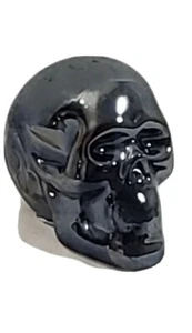 Gothic Punk Black Pearlized Skull Day Of The Dead Paperweight New - Picture 1 of 2