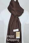 Dg Pashmina Scarf Shawl Wrap Trendy Solid Brown Silk Cashmere*soft.*030
