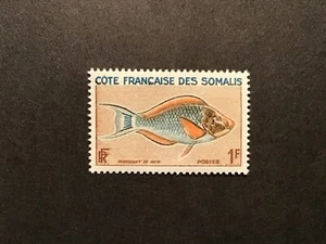 Somali Coast Stamp #275 MNH OG 1959 1F Spotted Parrotfish (Scarus Guttatus) - Picture 1 of 2