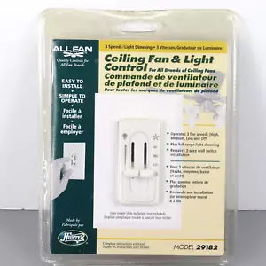 HUNTER Allfan 3 Speed Ceiling Fan & Dimmer Light Control Switch 29182 White NIP! - Bild 1 von 2
