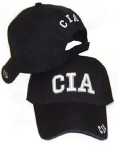 NEU CIA BESTICKT VERSTELLBARE BASEBALL-STIL MÜTZE Polizei schwarz FBI Ballkappe A26 - Bild 1 von 1