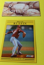 1991 Fleer Baseball # 411 Bruce Ruffin Philadelphia Phillies