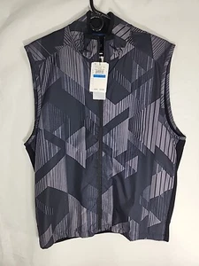 Perry Ellis Men Siz XL Black Gray Full Zip Vest Motion Softshell Performance B18 - Picture 1 of 12