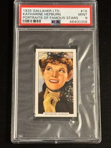 1935 Gallaher Portraits Famous Stars Katharine Hepburn PSA 9 (pop:9, superior:2) - Imagen 1 de 2