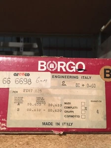 Juego de pistones para Fiat 128 1116cc 1971-19 128A OHC 80mm 66.6698-6m PISTÓN IS .024 - Imagen 1 de 7