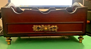 Vintage Bombay Company 1998 Holz Mahagoni Truhe Box Weinflaschenhalter 14”x8”x7” - Bild 1 von 8