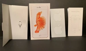 iPhone 6s Plus boîte vide uniquement original Apple 128 Go or rose autocollants sim au choix - Photo 1 sur 10