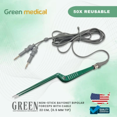 Pinzas Bipolares Antiadherentes Conector Us 2 pines, 22 cm Punta de Trabajo 0,5 mm Con Cable Foto 1 de 4