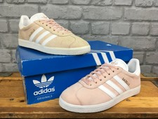 pale blue gazelle suede trainers