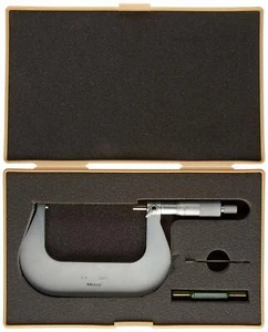 Mitutoyo 101-120 Outside Micrometer, Satin-chrome Finish, Ratchet Stop, 3-4" - Picture 1 of 1