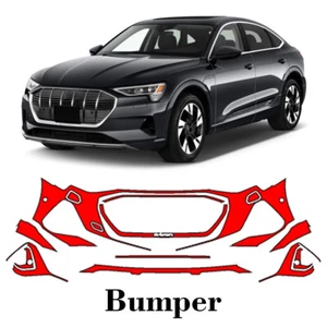 Front bumper PreCut PPF Paint Protection Film For Audi E-Tron S-Line 2019-2023 - Picture 1 of 6