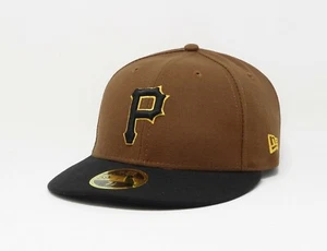 New Era 59Fifty Men Women Hat Pittsburgh Pirates Low Profile Brown Fitted Cap - Picture 1 of 5