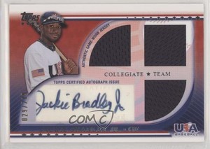 2010 Topps USA Baseball Team Auto Relics /219 Jackie Bradley Jr #USAAR-JB Auto