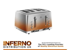 RUSSELL HOBBS Eclipse 4 Slice Stainless Steel Toaster in Sunset Copper - Picture 1 of 8