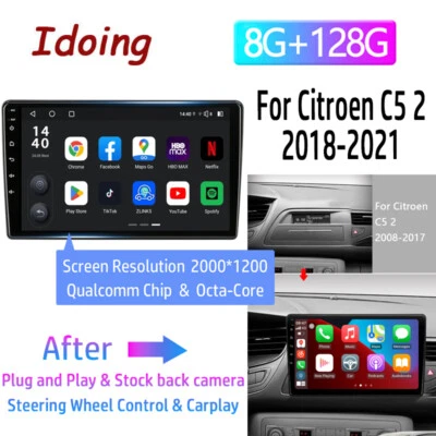 10.1"Car Navi Player for Citroen C5 2008 - 2017 Android GPS Radio Stereo Wifi - Image 1 of 4