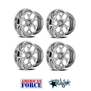 (4) 20x9 American Force Polished SS8 Shield Wheels For Chevy GMC Ford Dodge - Picture 1 of 1