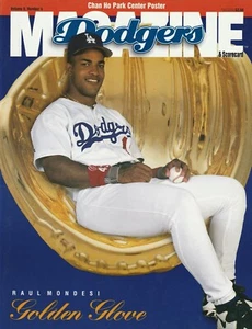 Programa de béisbol Mondesi 1996 de los Marlins de Florida en los Dodgers de Los Ángeles en portada - Imagen 1 de 1