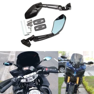Espelhos retrovisores de alumínio preto para motocicleta Honda CBR 600 F3 F4i 900 929 954 - Imagem 1 de 4