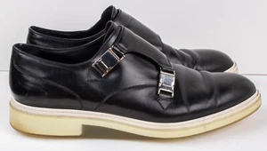 FW 2013/14 Christian Dior Double Monk Strap Translucent Clear Sole Shoes Mens 44 - Picture 1 of 12